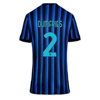 Billige Fotballdrakt Inter Milan Denzel Dumfries #2 Replika Hjemmedrakt Dame 2025-26 Kortermet